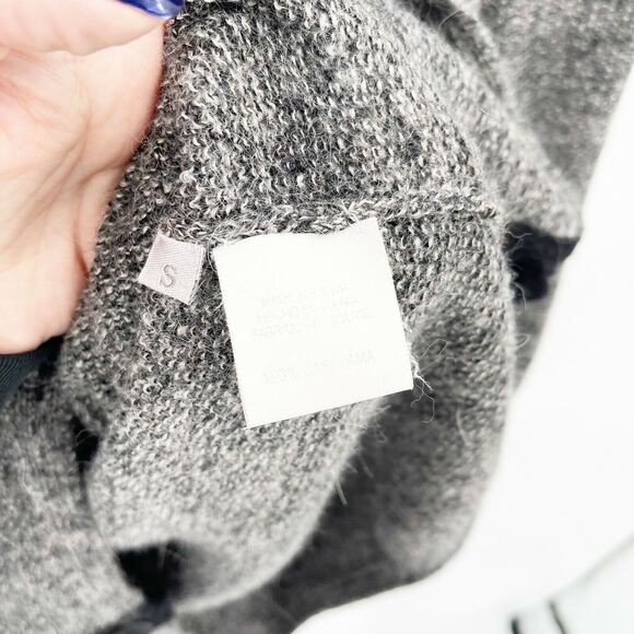 Aiayu Cashllama Sweater Dress Sz S Gray Scoop Neck Button Long Sleeve Pullover‎ - Picture 7 of 7